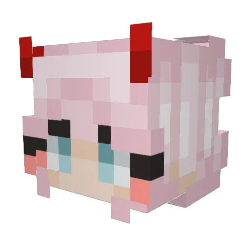 cyrpsolar Minecraft avatar head, 3D render