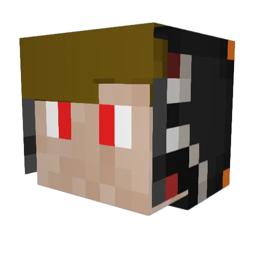 cysera Minecraft avatar head, 3D render