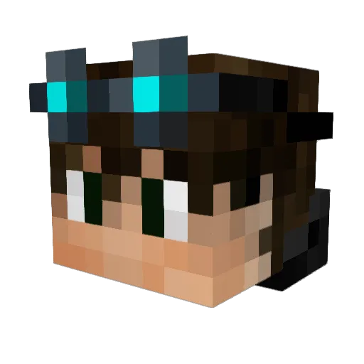 cyshy Minecraft avatar head, 3D render