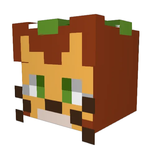 cysoos Minecraft avatar head, 3D render