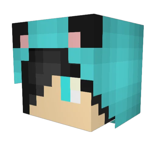 cyurem Minecraft avatar head, 3D render