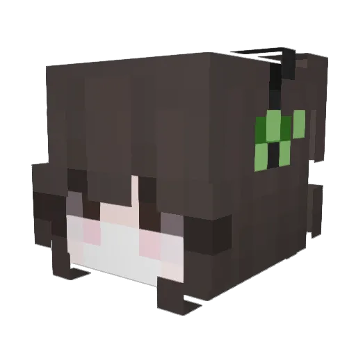 cyuuuu_ Minecraft avatar head, 3D render
