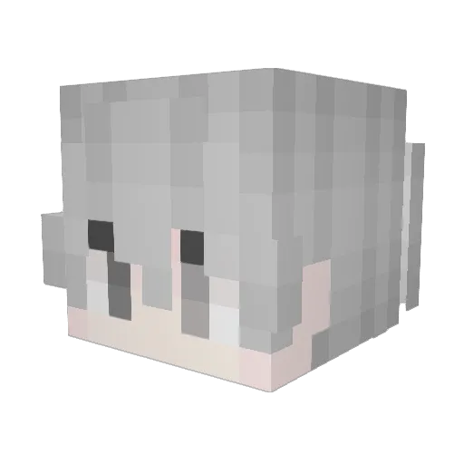 cyw Minecraft avatar head, 3D render
