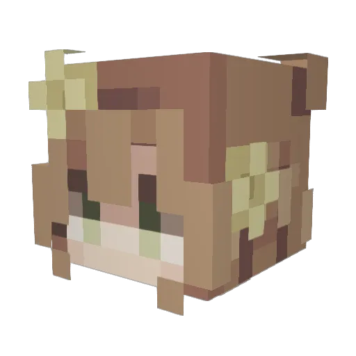 cyzel Minecraft avatar head, 3D render