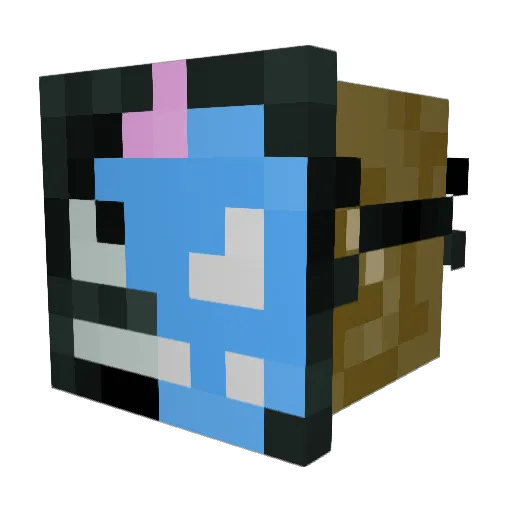 czajamax Minecraft avatar head, 3D render