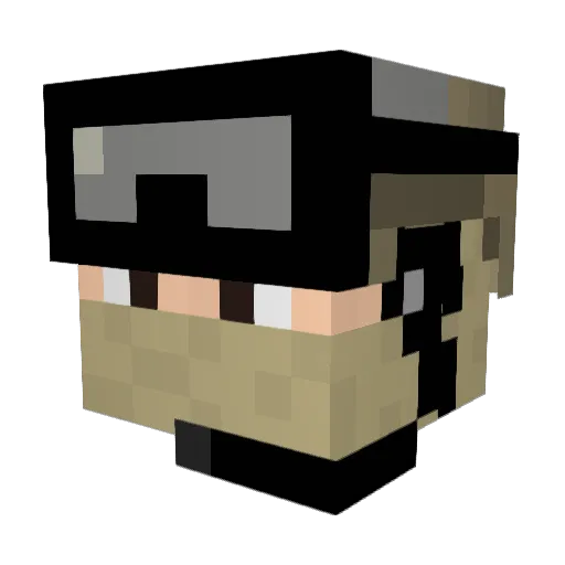 czarguss Minecraft avatar head, 3D render