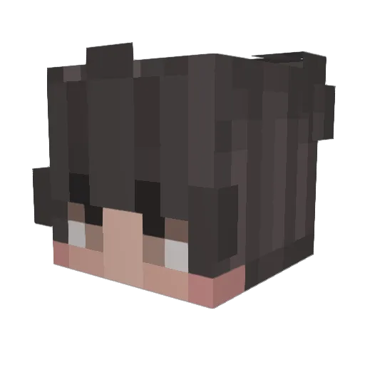 czarnadupka Minecraft avatar head, 3D render