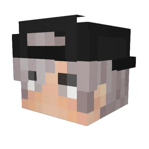 czarny_Ravi Minecraft avatar head, 3D render