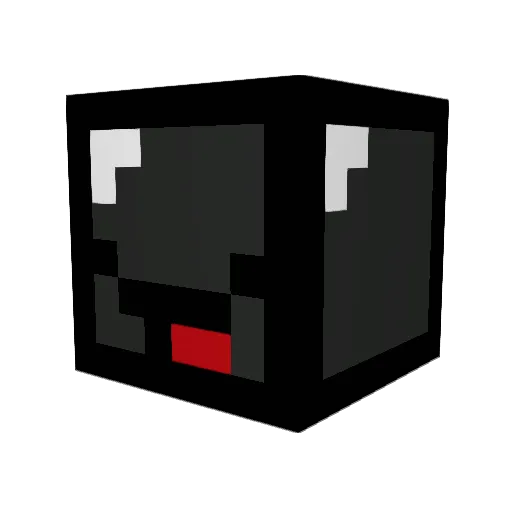 czarnyy_ Minecraft avatar head, 3D render
