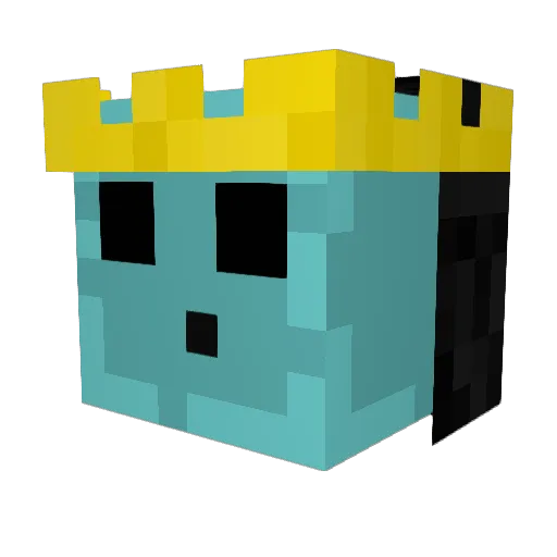 czempionik Minecraft avatar head, 3D render