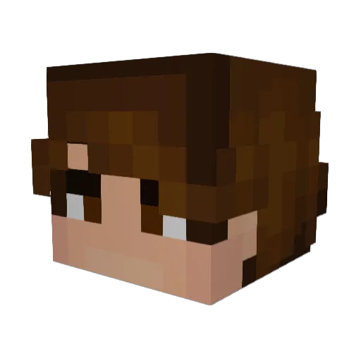 czffee Minecraft avatar head, 3D render