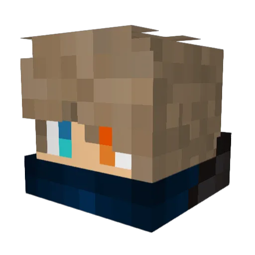 czlongpo Minecraft avatar head, 3D render