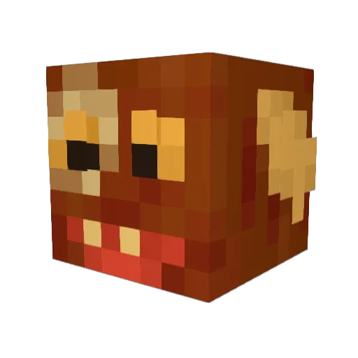 czncj Minecraft avatar head, 3D render