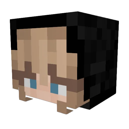 czokoe Minecraft avatar head, 3D render