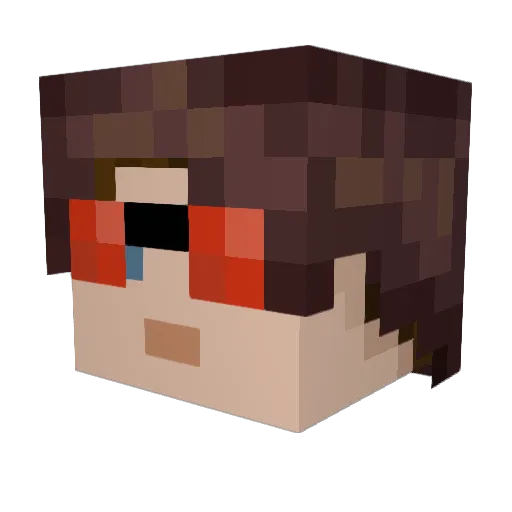 czot Minecraft avatar head, 3D render