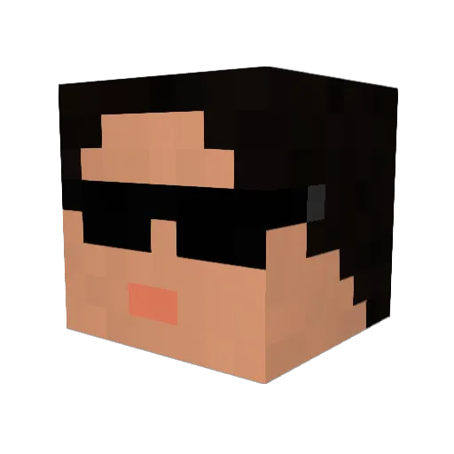 czrvy Minecraft avatar head, 3D render