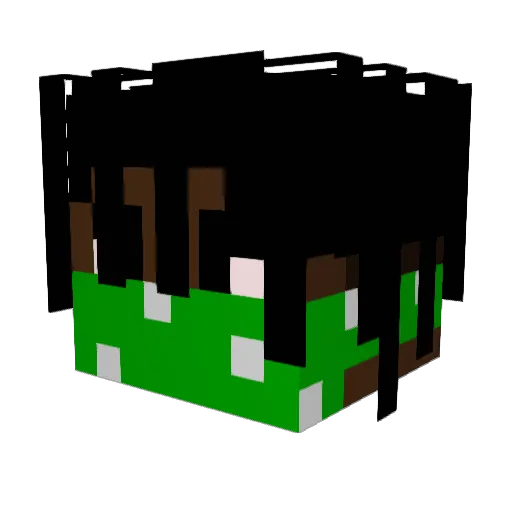 czteropaczek Minecraft avatar head, 3D render