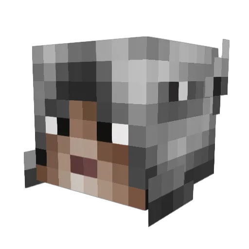czula Minecraft avatar head, 3D render