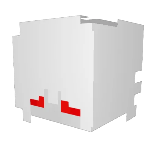 czulosc Minecraft avatar head, 3D render