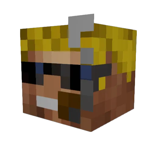 d00dieXD Minecraft avatar head, 3D render