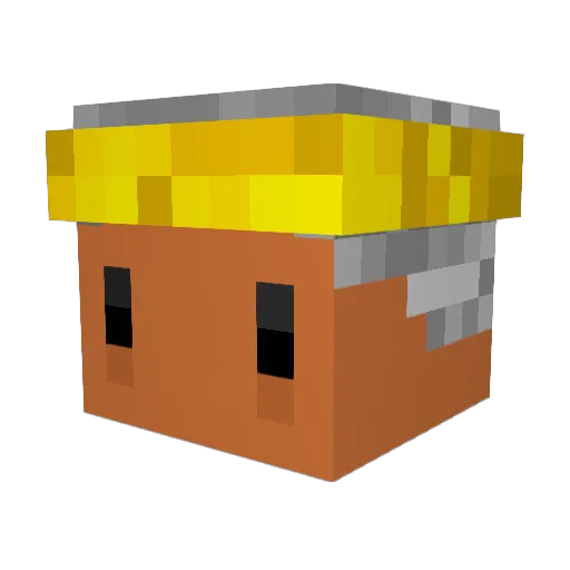 d0Zi3E Minecraft avatar head, 3D render