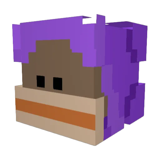 d0egy Minecraft avatar head, 3D render