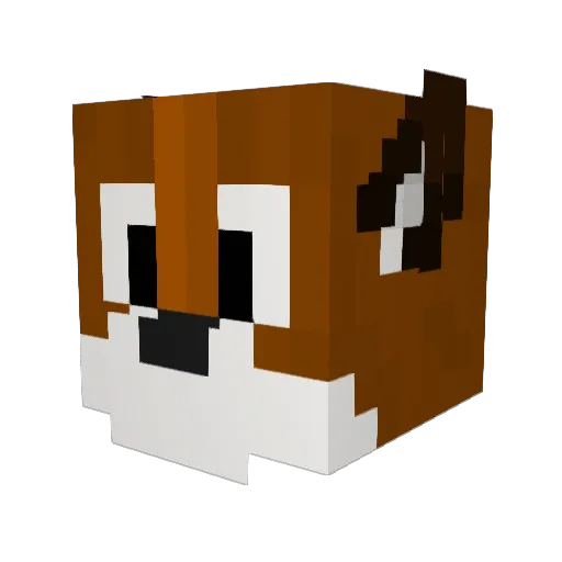 d0g6 Minecraft avatar head, 3D render