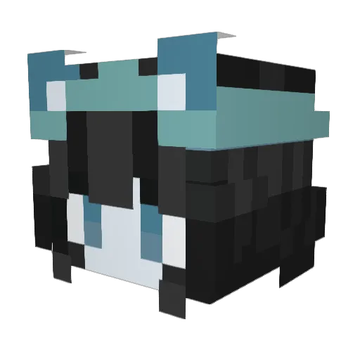 d0llcat Minecraft avatar head, 3D render
