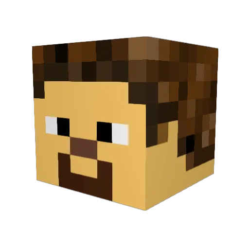 d0muno Minecraft avatar head, 3D render