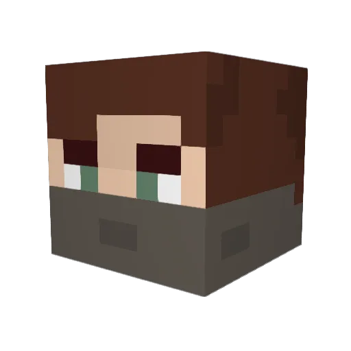 d0nnaa Minecraft avatar head, 3D render