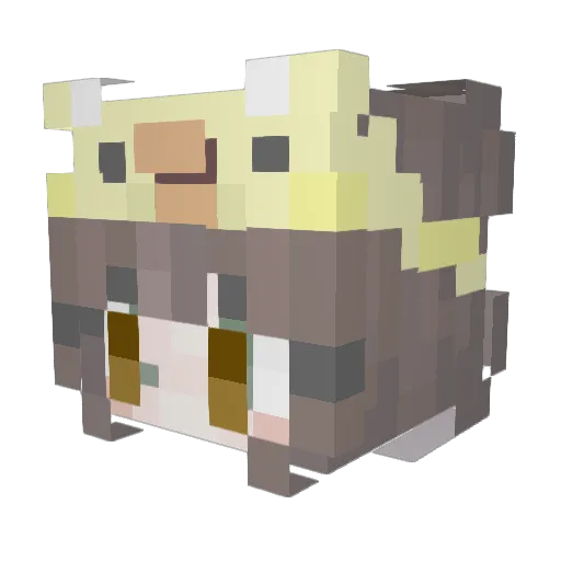 d0tttie Minecraft avatar head, 3D render