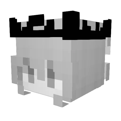 d0uB___ Minecraft avatar head, 3D render
