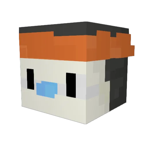 d0vva Minecraft avatar head, 3D render