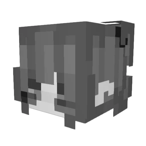 d1e__ Minecraft avatar head, 3D render