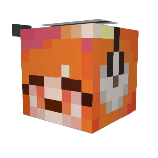 d1edre Minecraft avatar head, 3D render