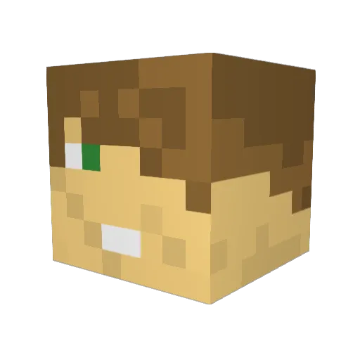 d1llillill Minecraft avatar head, 3D render