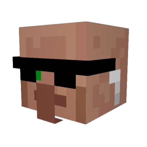 d1lume Minecraft avatar head, 3D render