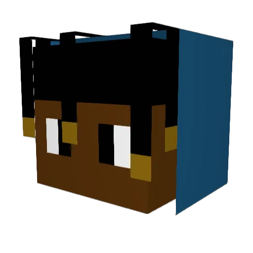 d1nielll Minecraft avatar head, 3D render