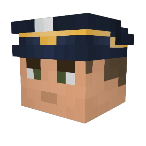 d1os_ Minecraft avatar head, 3D render