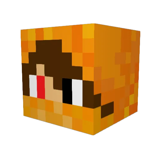 d1sque Minecraft avatar head, 3D render