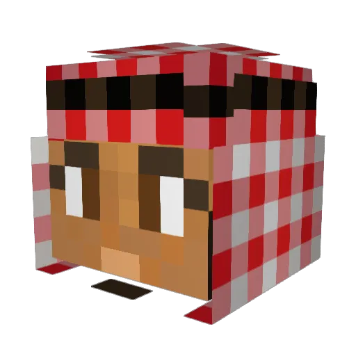 d1tali Minecraft avatar head, 3D render