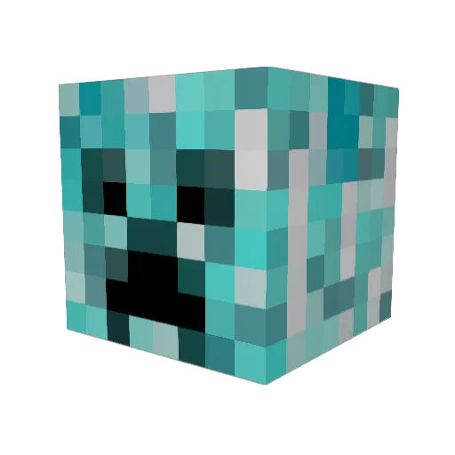 d23a Minecraft avatar head, 3D render