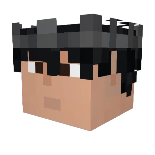 d2omi Minecraft avatar head, 3D render