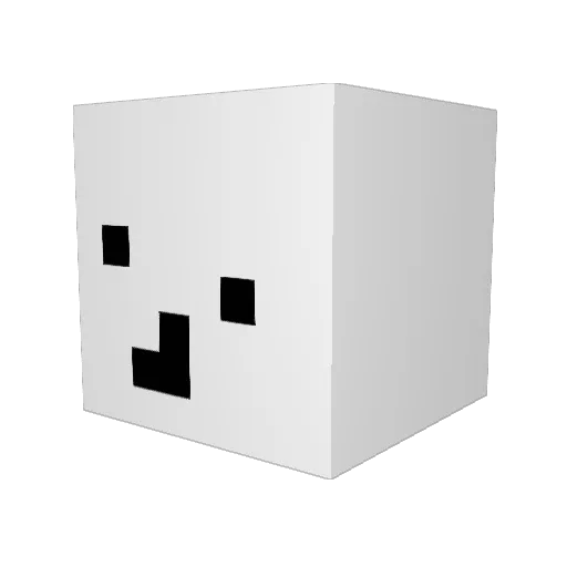 d2vja Minecraft avatar head, 3D render