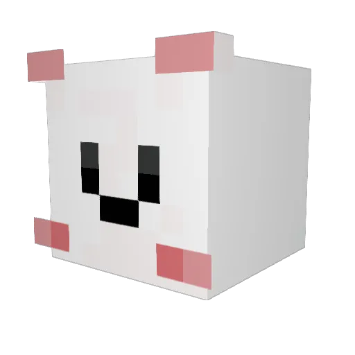 d3727 Minecraft avatar head, 3D render