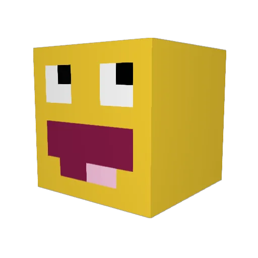 d3anbd Minecraft avatar head, 3D render
