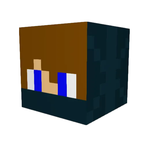 d3dly Minecraft avatar head, 3D render