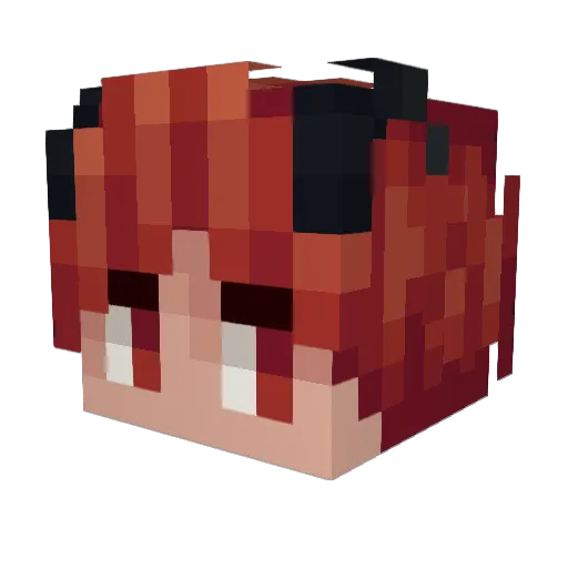 d3hp Minecraft avatar head, 3D render