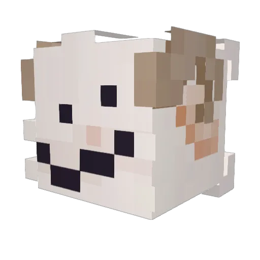 d3la Minecraft avatar head, 3D render