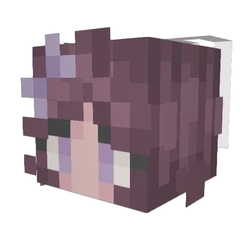 d3lmys Minecraft avatar head, 3D render